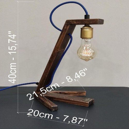 Handmade Wooden Table Lamp - Duck Leg - Wooden Table Lamp - Bedside Book Lamp - Table Lamp Decor - Book Lamp - Small desk lamp