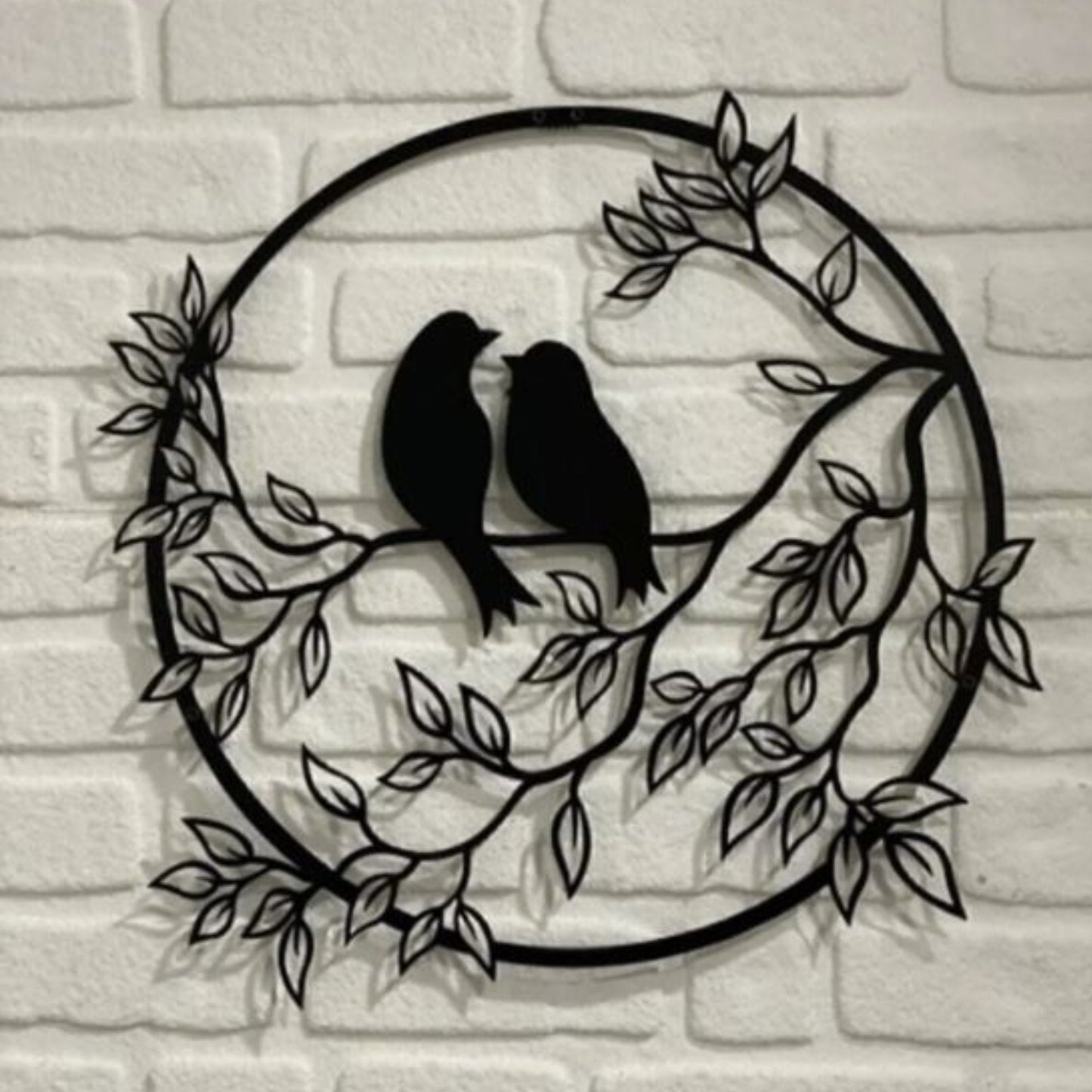 Wall Art, Decorative Sparrow Bird MDF Table, Sparrow Wall Decor, Living Room Wall Decor, Bedroom Wall Dekor Black Wooden Branch Wall Decor