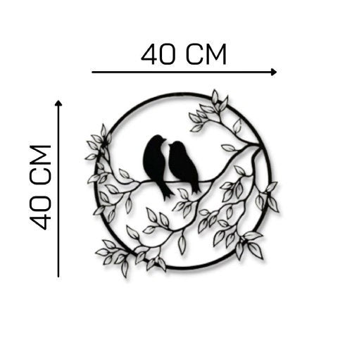 Wall Art, Decorative Sparrow Bird MDF Table, Sparrow Wall Decor, Living Room Wall Decor, Bedroom Wall Dekor Black Wooden Branch Wall Decor