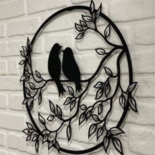 Wall Art, Decorative Sparrow Bird MDF Table, Sparrow Wall Decor, Living Room Wall Decor, Bedroom Wall Dekor Black Wooden Branch Wall Decor