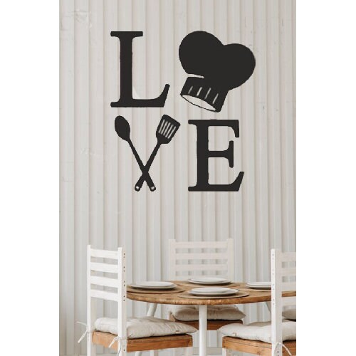 Wall Art, Love Wood Wall Decor, Laser Cut Wall Decor, Kitchen Wall Art, Cafe Wall Decor, Black Wooden Wall Frame, Wall Frame, Love Frame