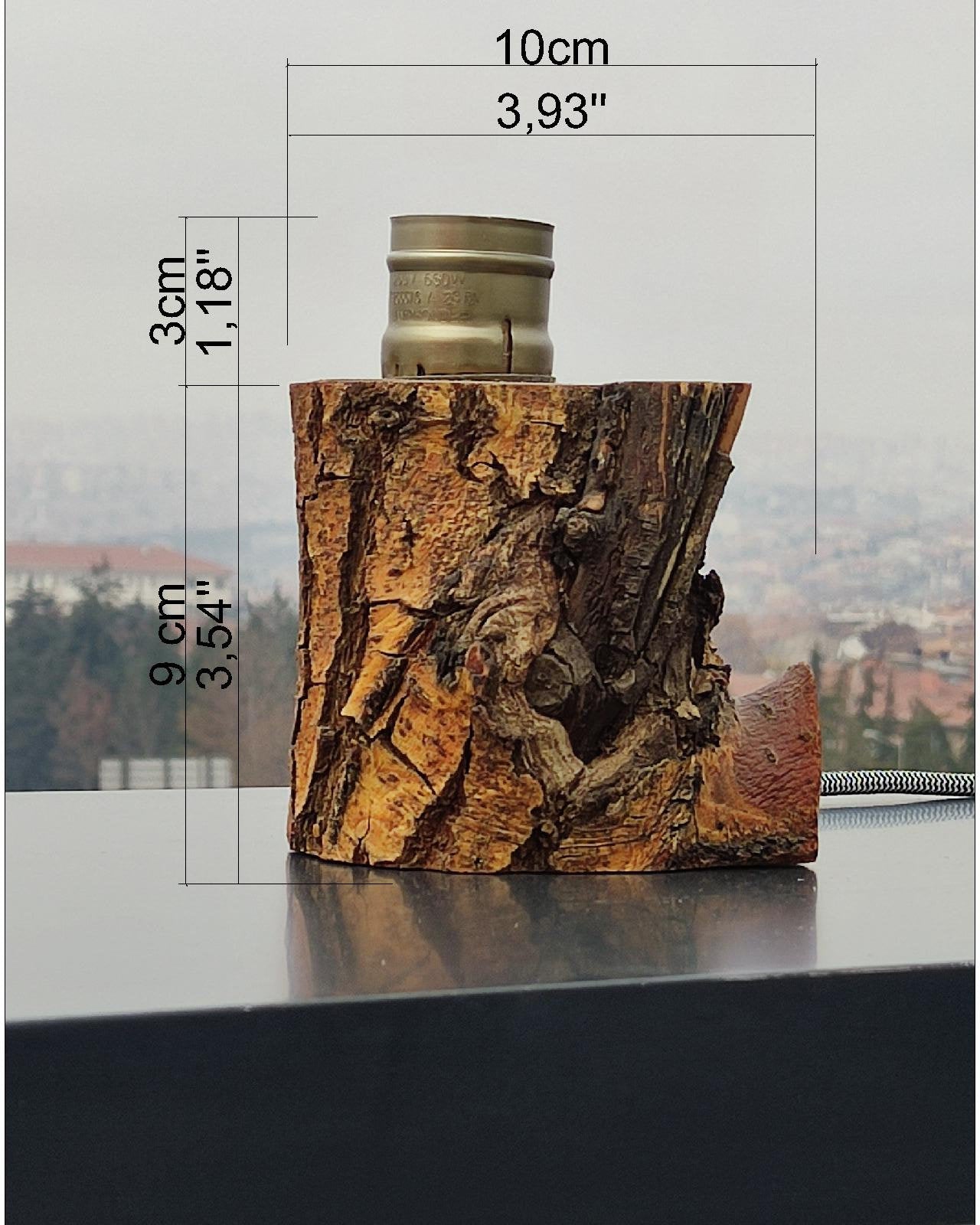 Wood Table Lamp, Table Lamp, Side Lamp, Desk Lamp, Dimmer Lamp, Wooden Lamp, Edisson Lamp, Kütük Design, Mini Odn