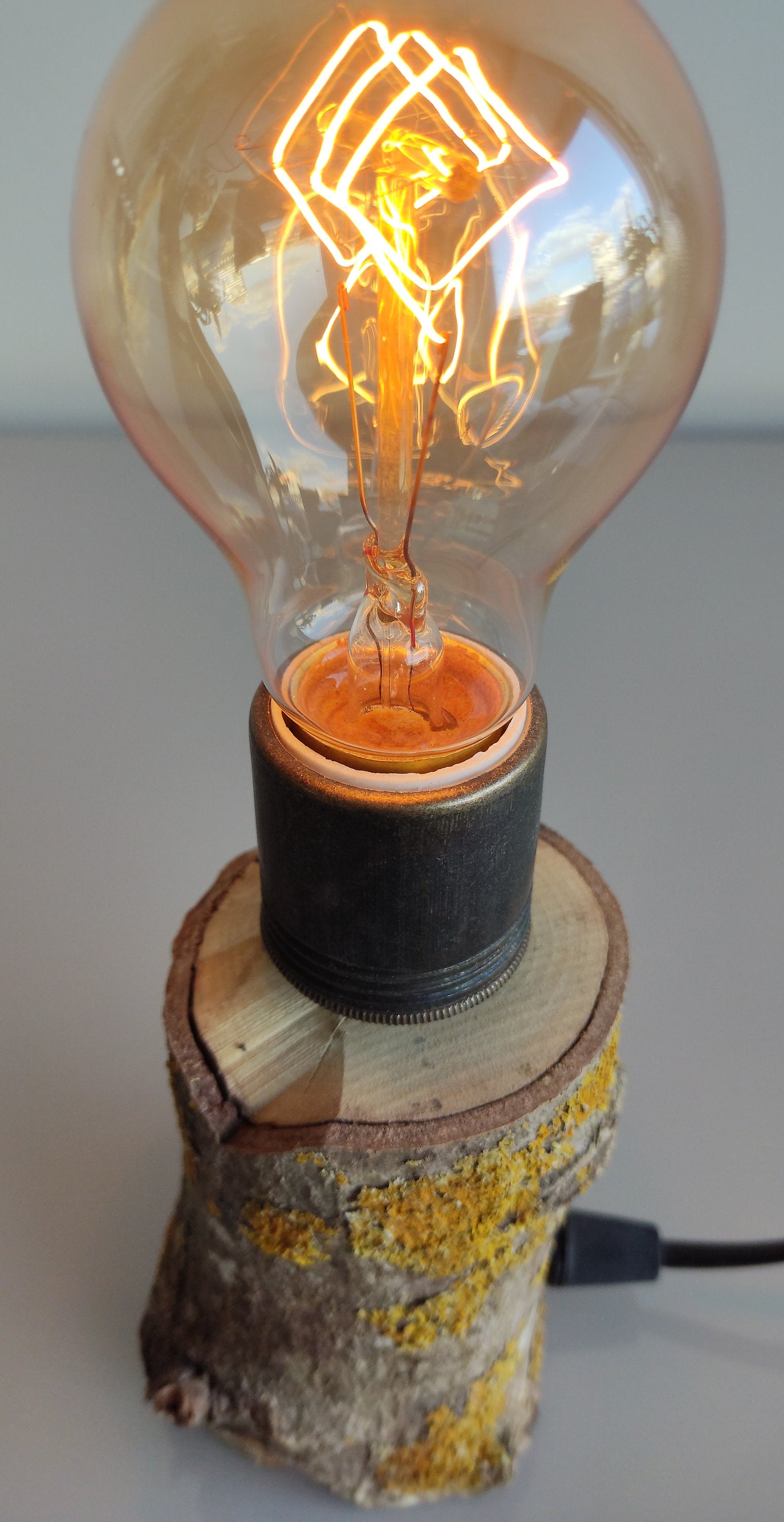 Ktük Design, Wood Table Lamp, Table Lamp, Side Lamp, Desk Lamp, Dimmer Lamp, Edisson Lamp, Mini Lamp
