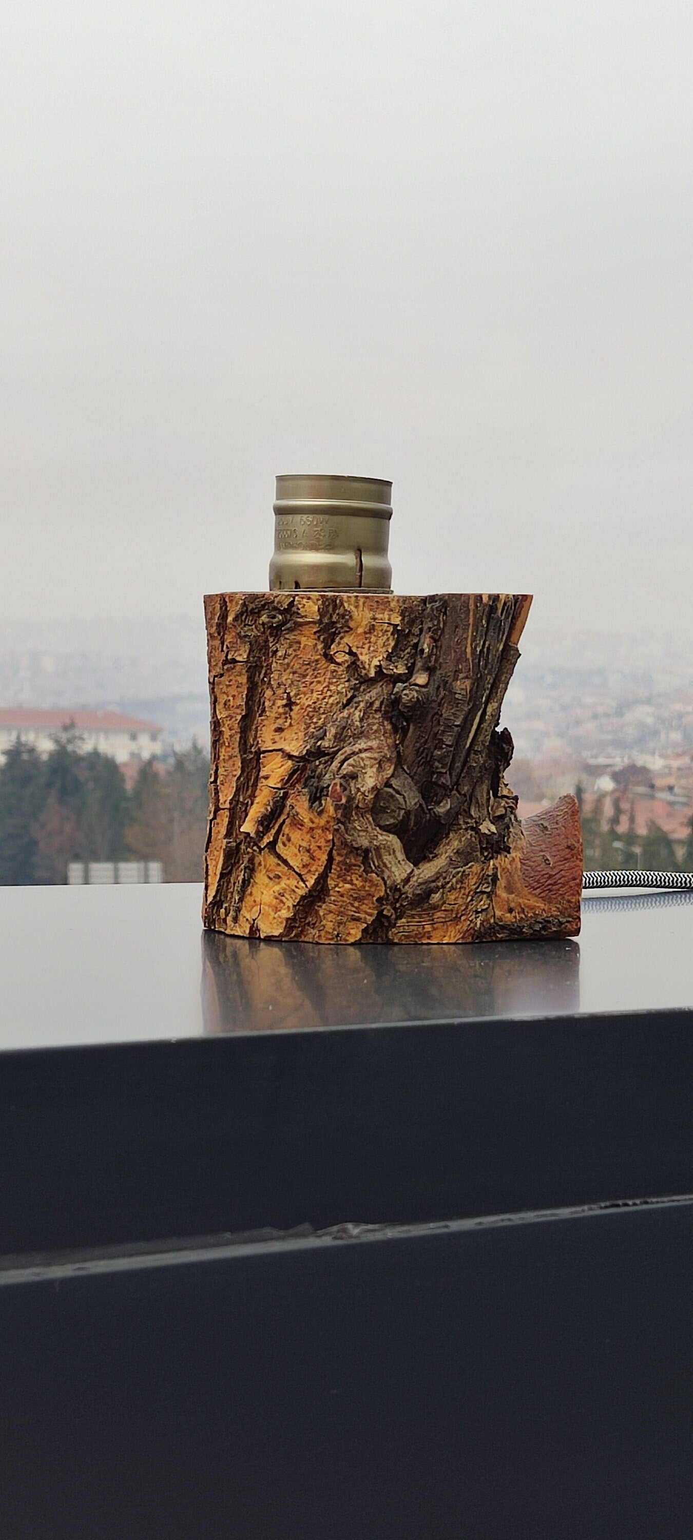 Wood Table Lamp, Table Lamp, Side Lamp, Desk Lamp, Dimmer Lamp, Wooden Lamp, Edisson Lamp, Kütük Design, Mini Odn