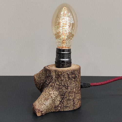 Wood Table Lamp, Table Lamp, Side Lamp, Desk Lamp, Dimmer Lamp, Edisson Lamp,Rustic Lamp, Ktuk Design, Small desk lamp