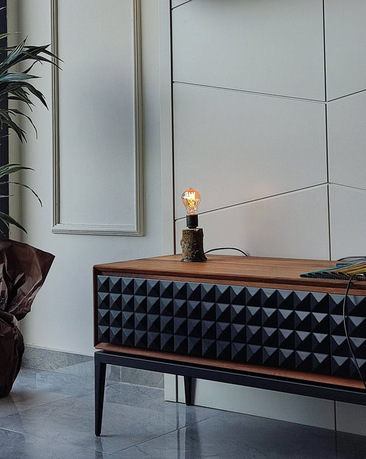 Ktük Design, Wood Table Lamp, Table Lamp, Side Lamp, Desk Lamp, Dimmer Lamp, Edisson Lamp, Mini Lamp