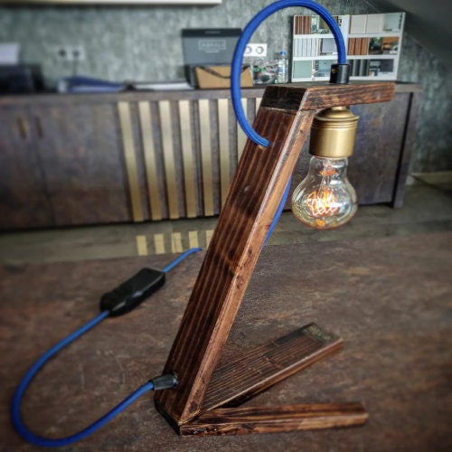 Handmade Wooden Table Lamp - Duck Leg - Wooden Table Lamp - Bedside Book Lamp - Table Lamp Decor - Book Lamp - Small desk lamp