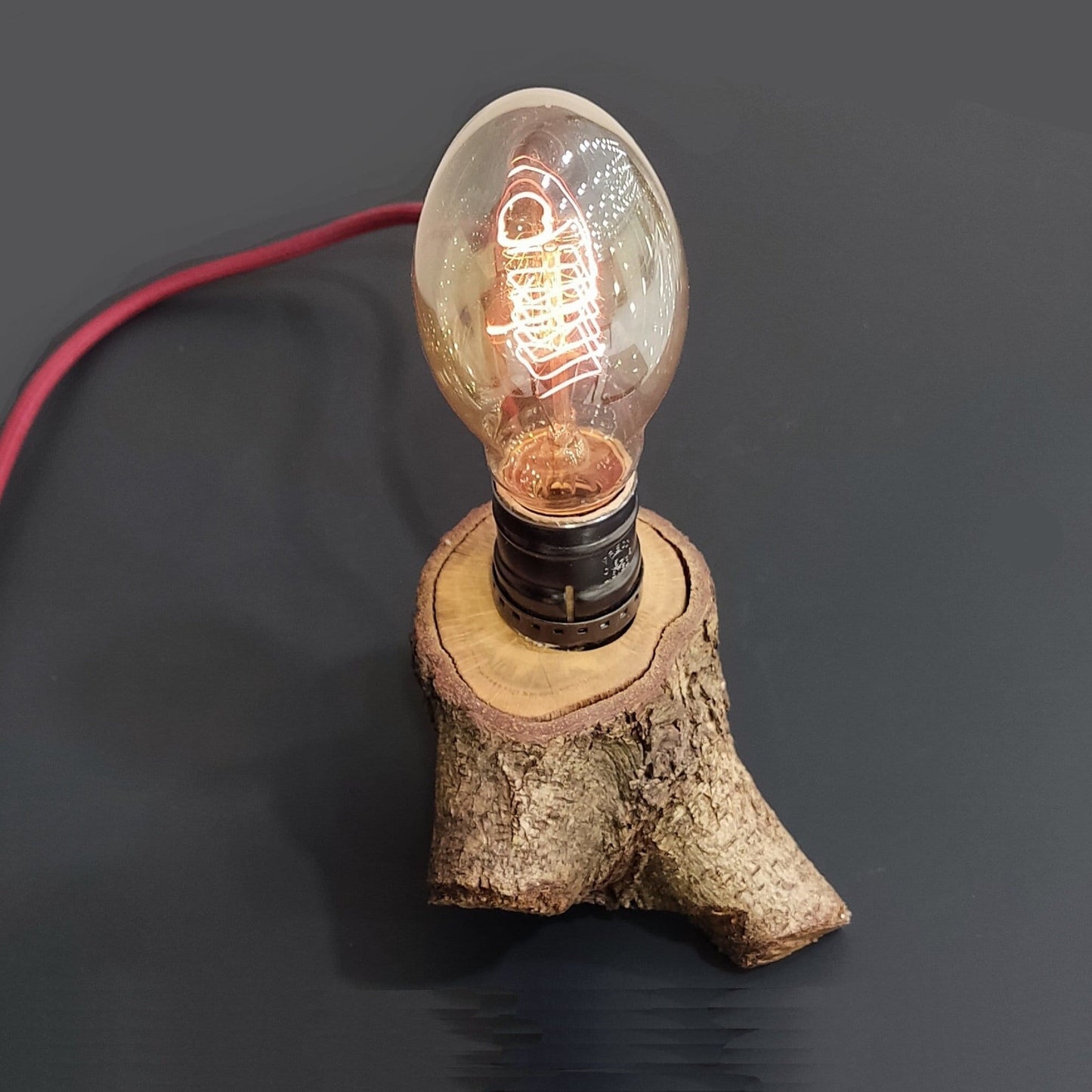 Wood Table Lamp, Table Lamp, Side Lamp, Desk Lamp, Dimmer Lamp, Edisson Lamp,Rustic Lamp, Ktuk Design, Small desk lamp