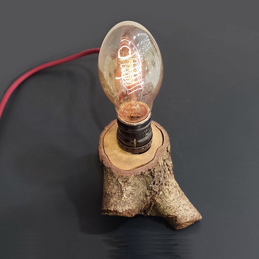 Wood Table Lamp, Table Lamp, Side Lamp, Desk Lamp, Dimmer Lamp, Edisson Lamp,Rustic Lamp, Ktuk Design, Small desk lamp