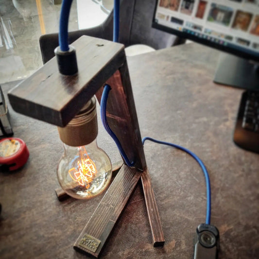Handmade Wooden Table Lamp - Duck Leg - Wooden Table Lamp - Bedside Book Lamp - Table Lamp Decor - Book Lamp - Small desk lamp