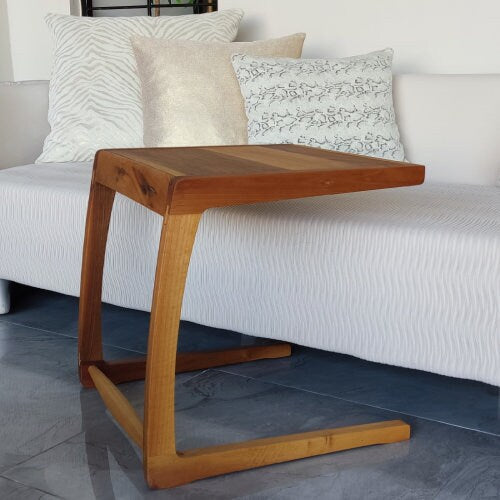 3 pieces, Wood C Table, Coffee Table, Side Table, Laptop Stand, End Table, Nesting Table, Walnut Table