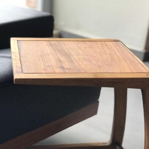 3 pieces, Wood C Table, Coffee Table, Side Table, Laptop Stand, End Table, Nesting Table, Walnut Table