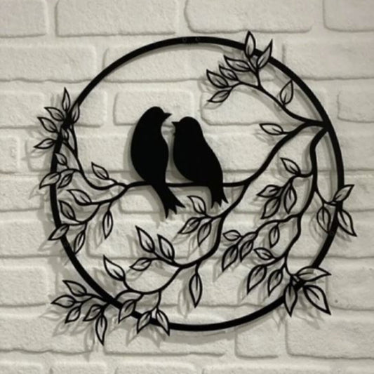 Wall Art, Decorative Sparrow Bird MDF Table, Sparrow Wall Decor, Living Room Wall Decor, Bedroom Wall Dekor Black Wooden Branch Wall Decor