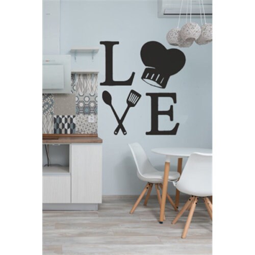 Wall Art, Love Wood Wall Decor, Laser Cut Wall Decor, Kitchen Wall Art, Cafe Wall Decor, Black Wooden Wall Frame, Wall Frame, Love Frame