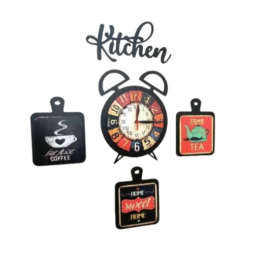 Kitchen Wall Clock, Vintage Wooden Wall Clock, Cafe Wall Clock, Kitchen Gift, Wooden Wall Decor, Kitchen & Cafe Wall Decor, Gift for Her