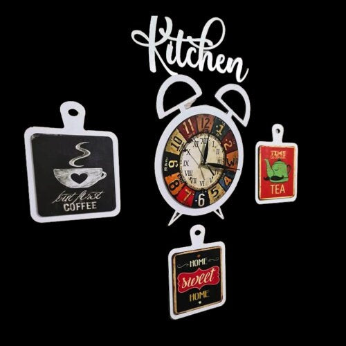 Kitchen Wall Clock, Vintage Wooden Wall Clock, Cafe Wall Clock, Kitchen Gift, Wooden Wall Decor, Kitchen & Cafe Wall Decor, Gift for Her